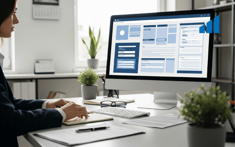 Profesional completando proceso de renovacion certificado digital FNMT en pantalla ordenador